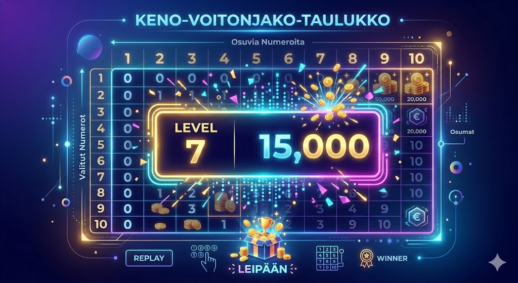 Keno voitonjako taso 7